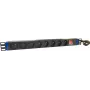 PDU de rack DSIT DS-8PDU-PE 19 polegadas, 8 tomadas Schuko, 16A, cabo de 2m, preto