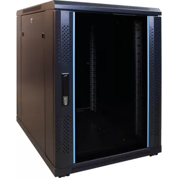 Armário de servidor de montagem na parede DSIT DS6615-MINI 15U 600x600mm com porta de vidro