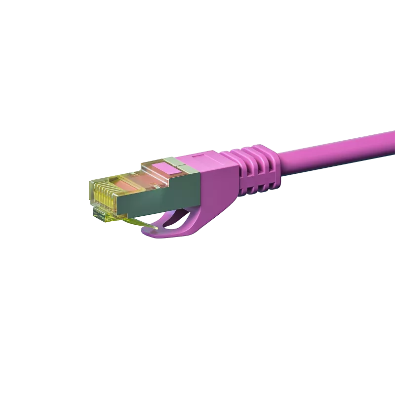 Cabo de rede DSIT Cat.7 S/FTP RJ45, 0,25 m, rosa