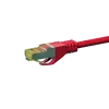 Cabo de rede DSIT Cat.7 S/FTP RJ45 macho para macho, blindagem PiMF, vermelho, 1,5 m