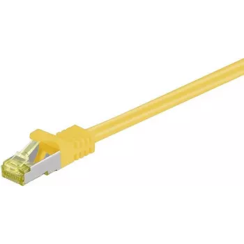 Cabo de rede DSIT Cat.7 S/FTP PiMF RJ45, 15 m, amarelo, 10Gbps, LSZH