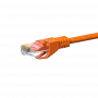Cabo de rede patch DSIT CAT 6 U/UTP, 5 m, laranja, CCA, RJ45 macho-macho, Gigabit Ethernet, 250 MHz