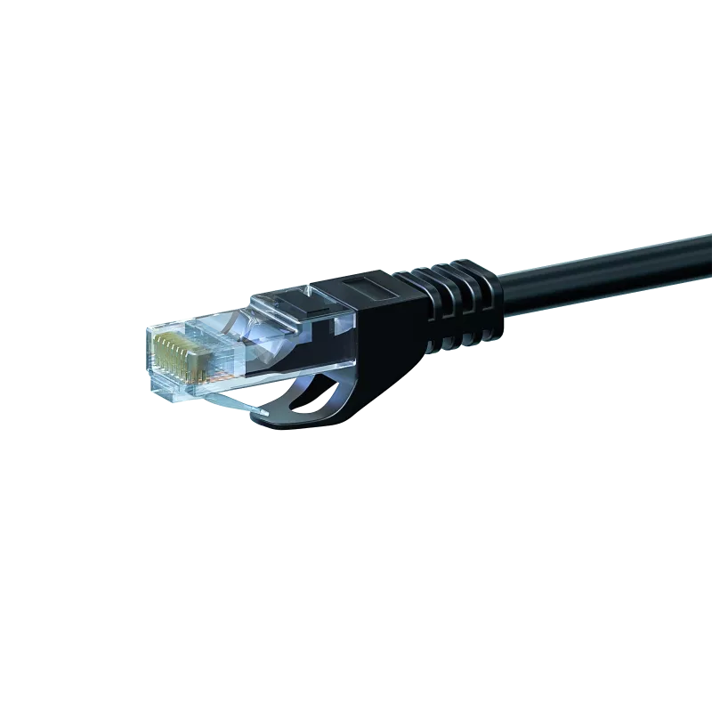 Cabo de rede patch DSIT CAT5e U/UTP, 0,25 m, preto, 100% cobre (DC-50-002)