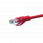 Cabo de rede patch DSIT CAT5e U/UTP 0,5 m vermelho 100% cobre cabo Ethernet RJ45