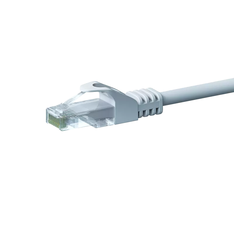 Cabo de rede patch Gigabit Ethernet DSIT CAT5e U/UTP, 5 m, branco, 100% cobre (DC-52-050)