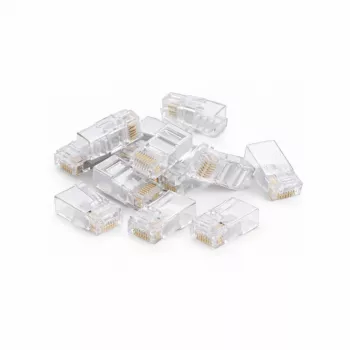 DSIT UTP RJ45 CAT6a ficha de rede para cabos de condutor sólido, 10 peças