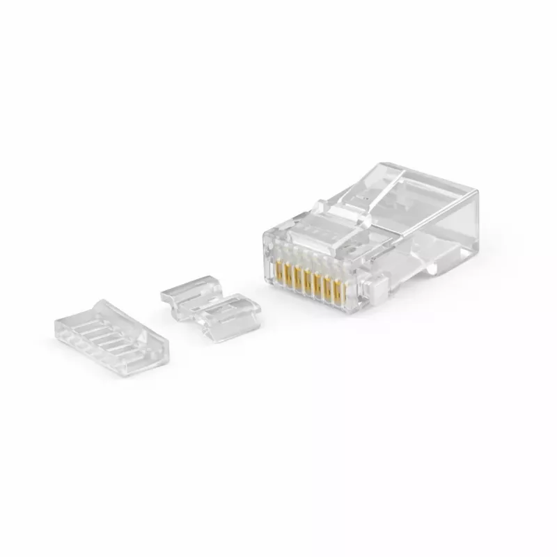 DSIT UTP RJ45 CAT6a ficha de rede para cabos de condutor sólido, 10 peças