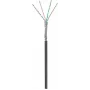 Cabo de rede exterior DSIT CAT6 S/FTP 50m em rolo, preto CCA (DC-OUT-SFTP6CCA-50)