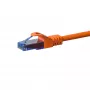 Cabo de patch Ethernet DSIT CAT6a U/UTP 100% cobre 0,15 m laranja