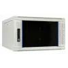 Armário de servidor de parede DSIT DS6604W 4U com porta de vidro, 600 x 600 x 280 mm, branco