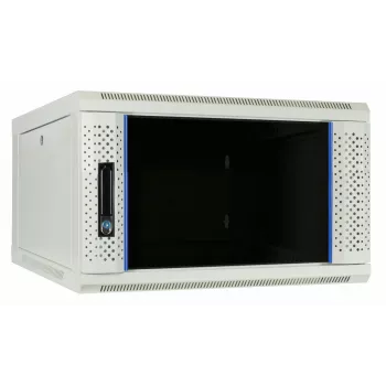 DSIT DS6604W armário de servidor de parede 4U com porta de vidro, 600 x 600 x 280 mm, branco