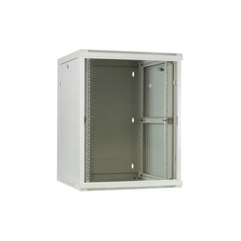 DSIT DS6604W armário de servidor de parede 4U com porta de vidro, 600 x 600 x 280 mm, branco