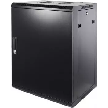 Armário rack de servidor de parede DSIT DS6415M 15U com porta metálica, 600x450x770 mm, preto