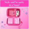 Kodak x Barbie estojo de proteção EVA com alça removível e bolsa de rede para Printomatic e Step Slim, rosa (RODBCEPK)