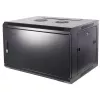 DSIT DS6604M armário de servidor de parede 4U com porta metálica, 600 x 600 x 280 mm, preto