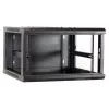 Caixa de servidor de parede DSIT DS6604-F 6U com porta de vidro, 600x450x320 mm, preto