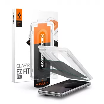 Película de vidro temperado Spigen Glas.tR EZ Fit Pro pack de 2 com filtro de privacidade ultra para ecrã principal Samsung Galaxy Z Fold 7 / 8