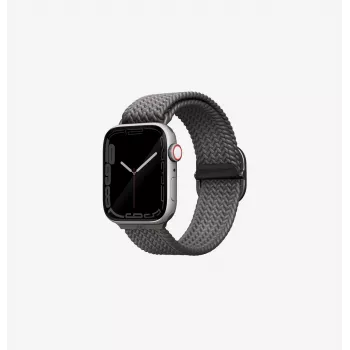 Pulseira Aspen Braided Loop UNIQ para Apple Watch 42/41/40mm série 1-11/SE/SE2/SE3 - cinzento-granito