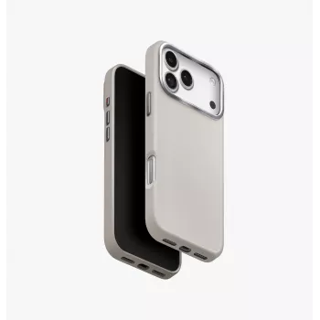 Estojo de carregamento UNIQ Lyden MagClick para iPhone 17 Pro Max - argila