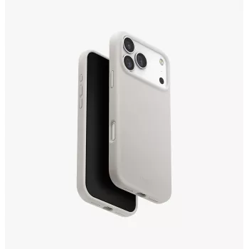Estojo de carregamento UNIQ Lino MagClick para iPhone 17 Pro Max - cinzento-claro