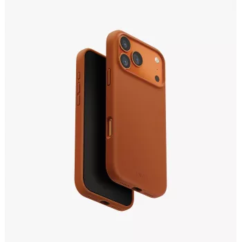 Estojo de carregamento UNIQ Lino MagClick para iPhone 17 Pro Max - cinzento-claro