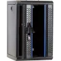 Rack de servidor de parede DSIT 9U 10 polegadas com porta de vidro, 312x310x486 mm, preto