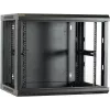 Armário de servidor de parede DSIT DS6409 9U com porta de vidro, 600x450x500 mm, Preto