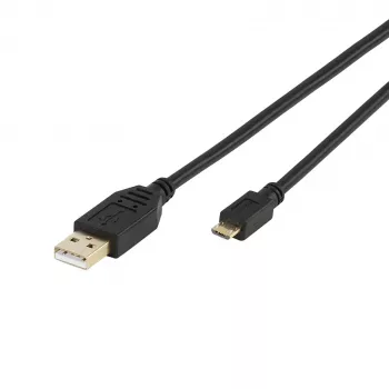 Cabo USB 2.0 Type-A para Micro-B Vivanco VVITUSBAMICB10MK, 1 m, Preto