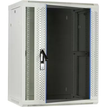 Armário de servidor de parede DSIT 15U com porta de vidro, Branco, 600x450x770 mm (DS6415W)
