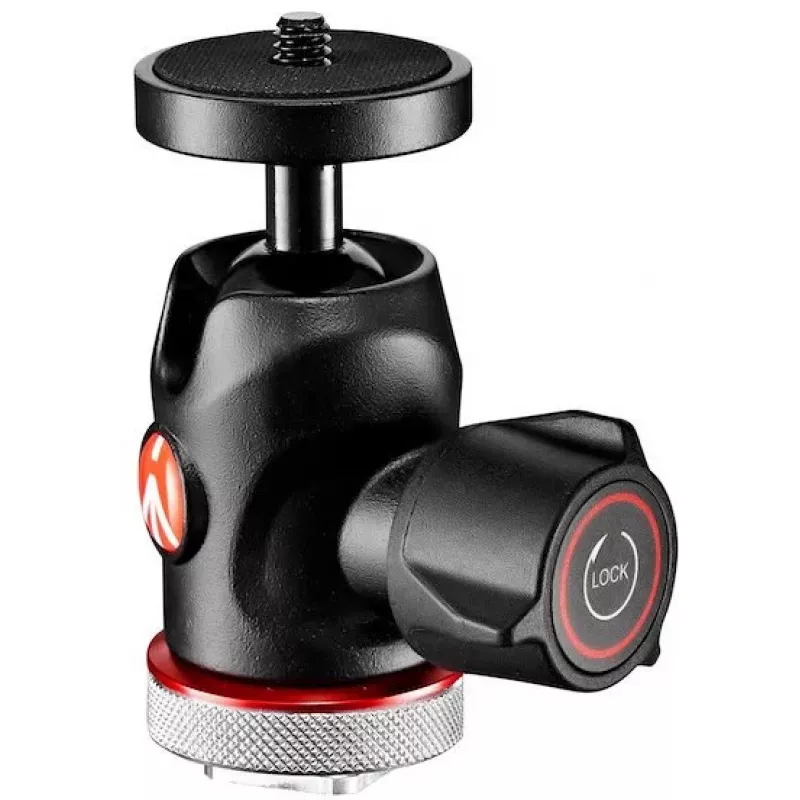 Cabeça de esfera Manfrotto MH492LCD-BH para sapata de flash de câmara, Preto