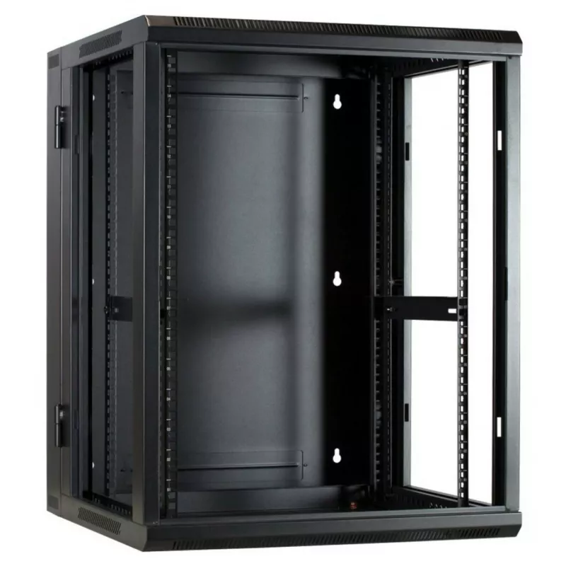 DSIT DS6615-DOUBLE armário de servidor de parede reversível com porta de vidro, 600 mm de largura