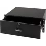 Gaveta de documentos com fecho DS-IT 4U para montagem em rack aço Preto (DS-DR04)