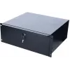 Gaveta de documentos com fecho DS-IT 4U para montagem em rack aço Preto (DS-DR04)