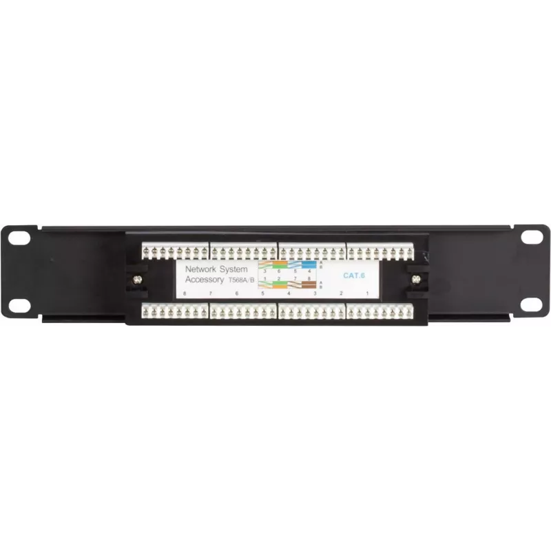 Patch panel UTP CAT 6 DSIT DS-10Patch6-8UTP 10 polegadas 8 portas