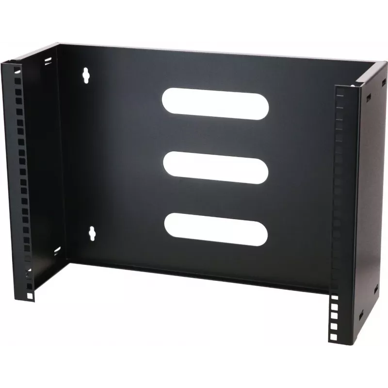 Estrutura de parede fixa DSIT 8U 19 polegadas, 180 mm de profundidade, Preto (DS-WMB8-S)