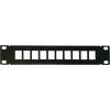 Patch panel UTP Keystone DSIT DS10-Patch-10UTP 10 portas sem módulos, 1U montagem em rack 19 polegadas, Preto