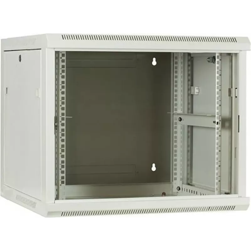 Armário de servidor de parede DSIT DS6609W 9U com porta de vidro, 600x600x500 mm, Preto