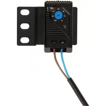 Termostato bimetálico DSIT DS-Therm para controlo de ventoinha, 0-60°C, calha DIN, contacto NO