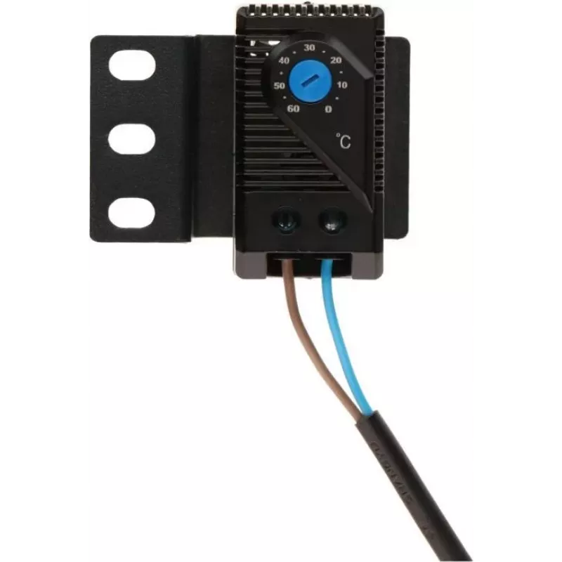 Termostato bimetálico DSIT DS-Therm para controlo de ventoinha, 0-60°C, calha DIN, contacto NO