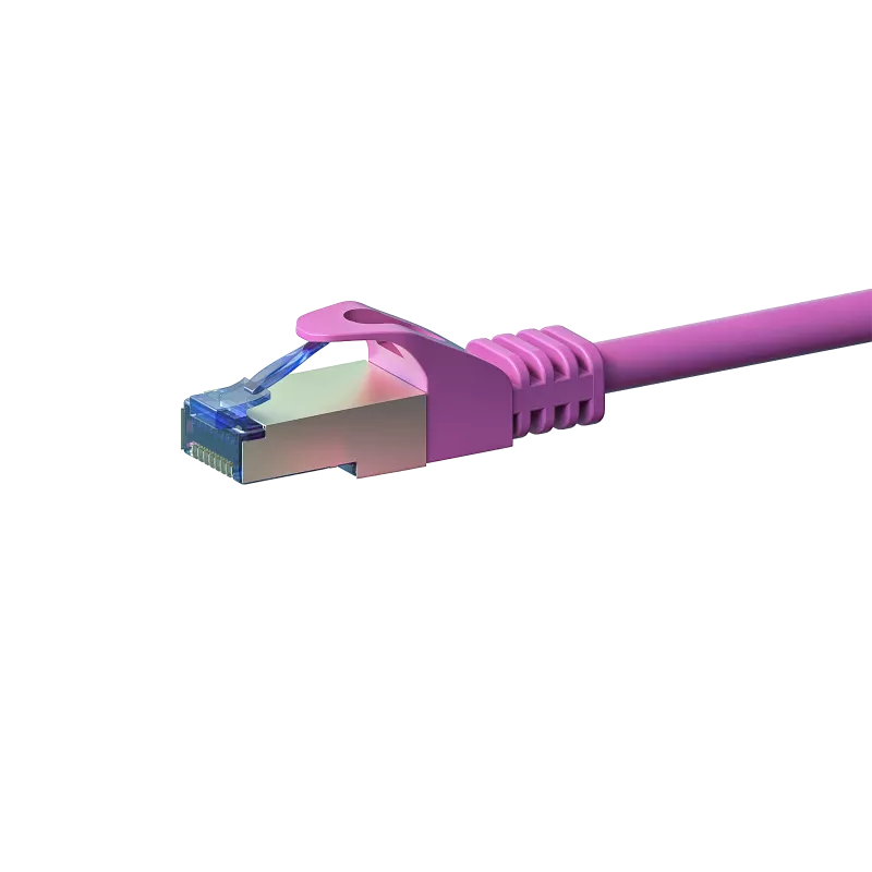 Cabo de rede DSIT CAT 6a LSOH S/FTP 1,5 m rosa