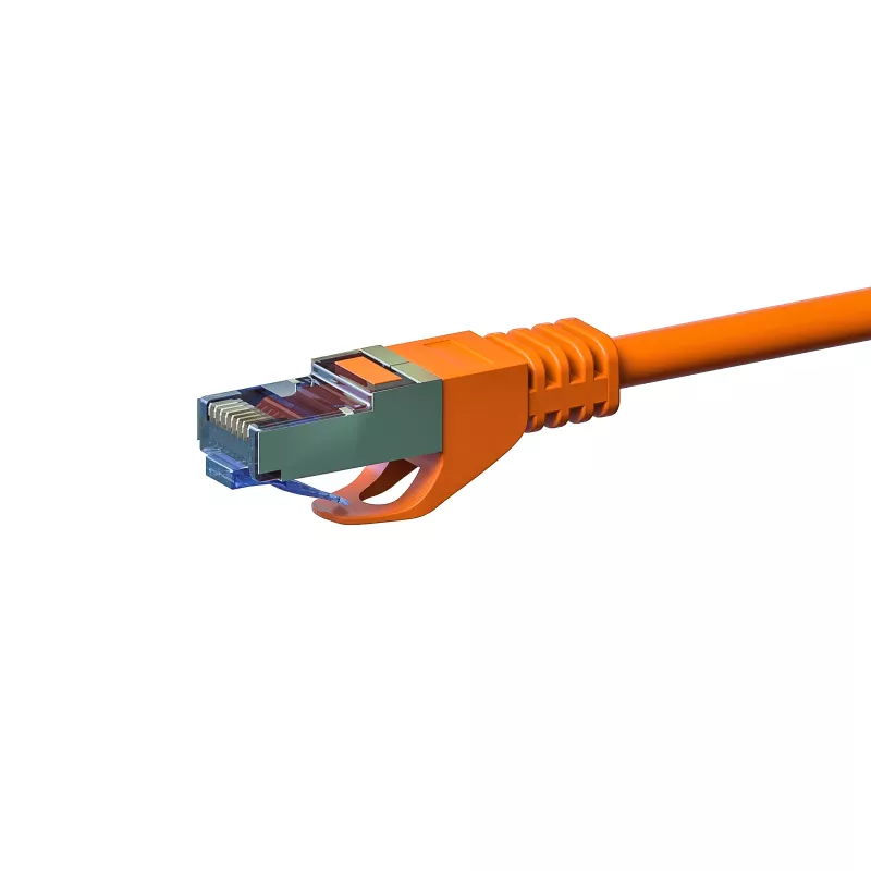 Cabo de rede DSIT CAT 6a S/FTP LSOH, 20 m, laranja, 10 Gbps, 500 MHz, RJ45