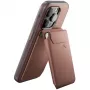 Carteira Peak Design Mobile Wallet SlimLink suporte de cartões magnético com suporte para MagSafe, Adobe Red