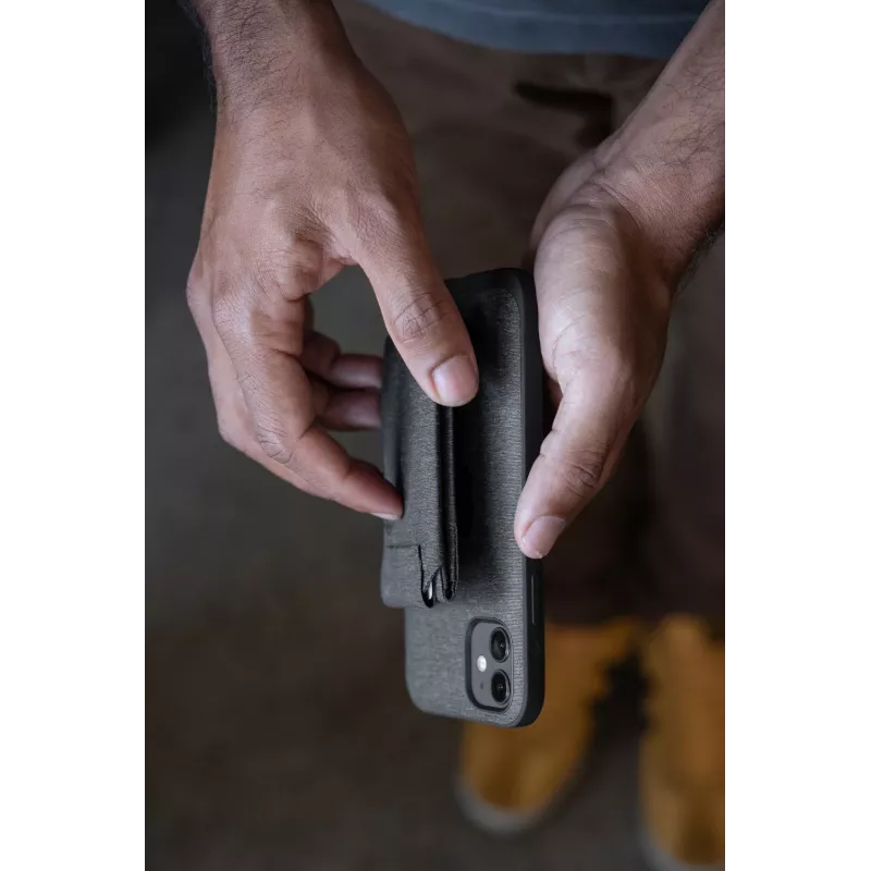 Carteira Peak Design Mobile Wallet SlimLink suporte de cartões magnético com suporte para MagSafe, Adobe Red
