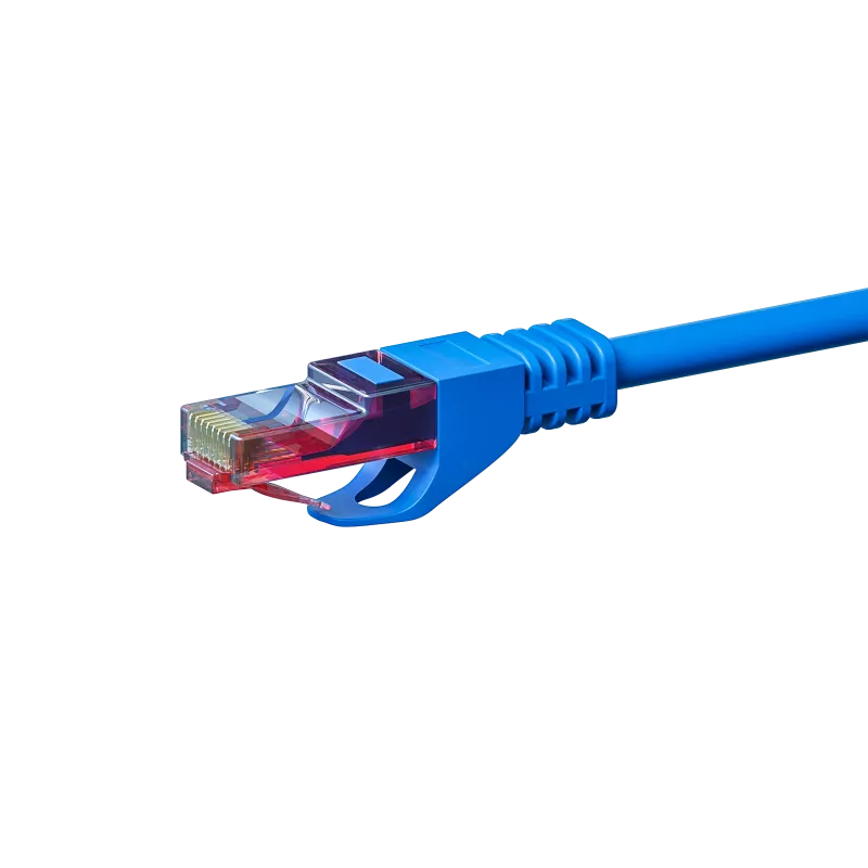 Cabo patch Ethernet DSIT CAT6 7,5 m azul U/UTP 100% cobre RJ45