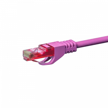 Cabo patch Ethernet DSIT CAT6 U/UTP, 10 m, rosa, 100% cobre, RJ45, 1 Gbit/s, 250 MHz