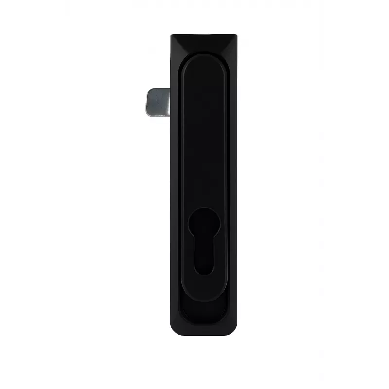 Fechadura cilíndrica meia DSIT DS-EUROLOCK perfil europeu para armários de servidor, niquelada, chave diferente, 2 chaves