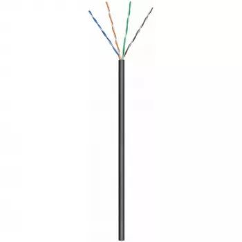 Cabo de rede DSIT CAT6 exterior U/UTP AWG 23/1 condutor sólido 100 metros preto