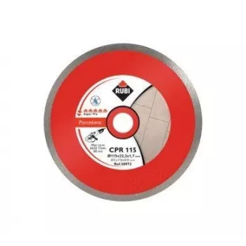 Disco de corte diamantado RUBI DIAL DIAM. CPR 115 SUPERPRO com rebordo contínuo para porcelana e pedra