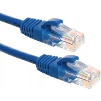 Cabo patch Ethernet DSIT CAT6a U/UTP 100% cobre, 3m, azul, RJ45, 10 Gbps, 500 MHz