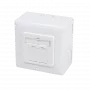Tomada de dados dupla RJ45 blindada DSIT DC-Wall-Out-STP6A-W Cat. 6a para montagem à superfície, branco